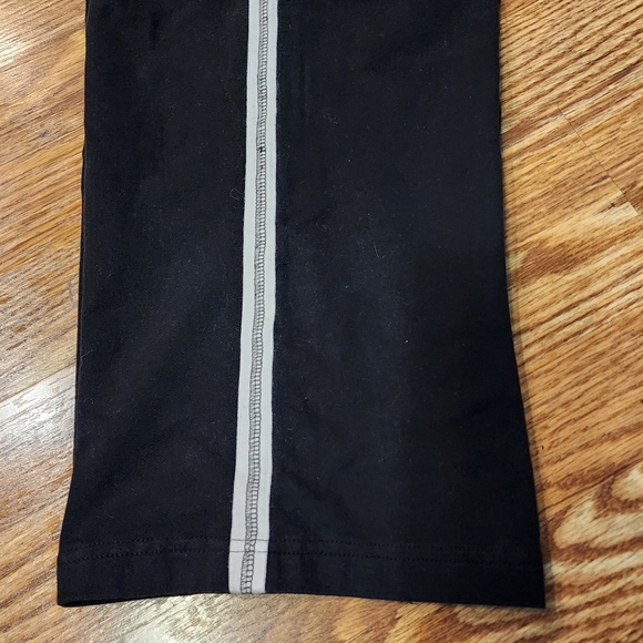 Wide Leg Sweatpants Black with White Stripes Women's Size L - Picture 5 of 6